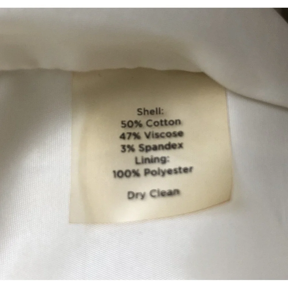 TALBOTS Twill Jacket Women's 10 Khaki 3/4 Sleeve Pockets‎ Two Button Minimalist
